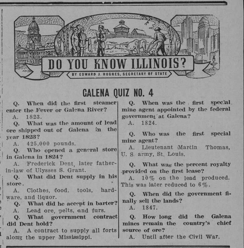 Galena Quiz | Galena Bicentennial